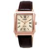 Casio Standard MTP-B190RGL-9BV Men's Analog Watch, Pink Gold, Brown Leather Band