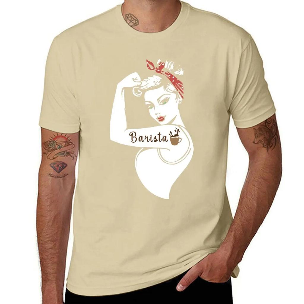 strong and sexy barista mom Relaxed Fit TShirt man t shirt quickdrying custom shirt men clothings