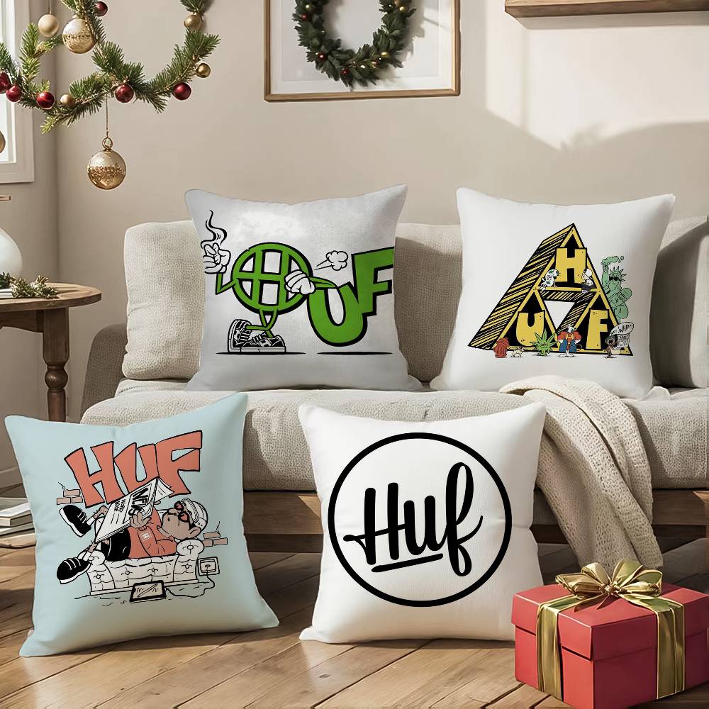 H-Huf Fashion Pillow Case Comfort Sofa Bed Silky elegant Invisible zipper Decorative cushion cover