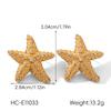 Diamond-encrusted star necklace, light luxury versatile five-pointed star stud earrings, fade-resistant versatile jewelry