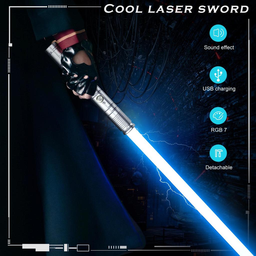 Popular Cross-Border Metal Lightsaber Toy - Glowing Stick Sword for Kids' Gifts and Street Stalls.