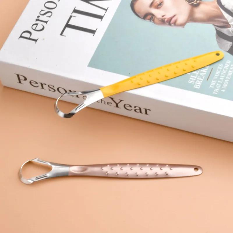 New Silicone Tongue Scraper Cleaner Remove Halitosis Tongue Coating Oral Care Brush for Fresh Breath