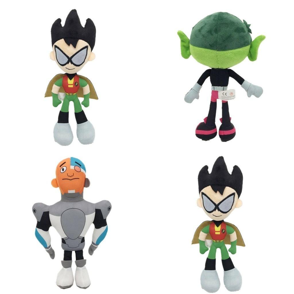 Adorable 10-inch Teen Titans Go Plush Toy Collection Featuring Robin Raven Cyborg