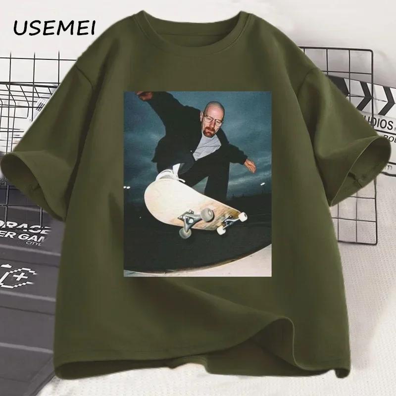 Breaking Bad Heisenberg Tshirts Unisex Walter White 90s Skate TShirt Unisex and Unisex Unisex Graphic Printed T Shirt Cotton Tees
