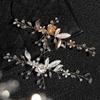 Headdress Hairpin Ornaments for Bridal Crystal Hair Clip Alloy Flower Hair Pins Bride Headwear