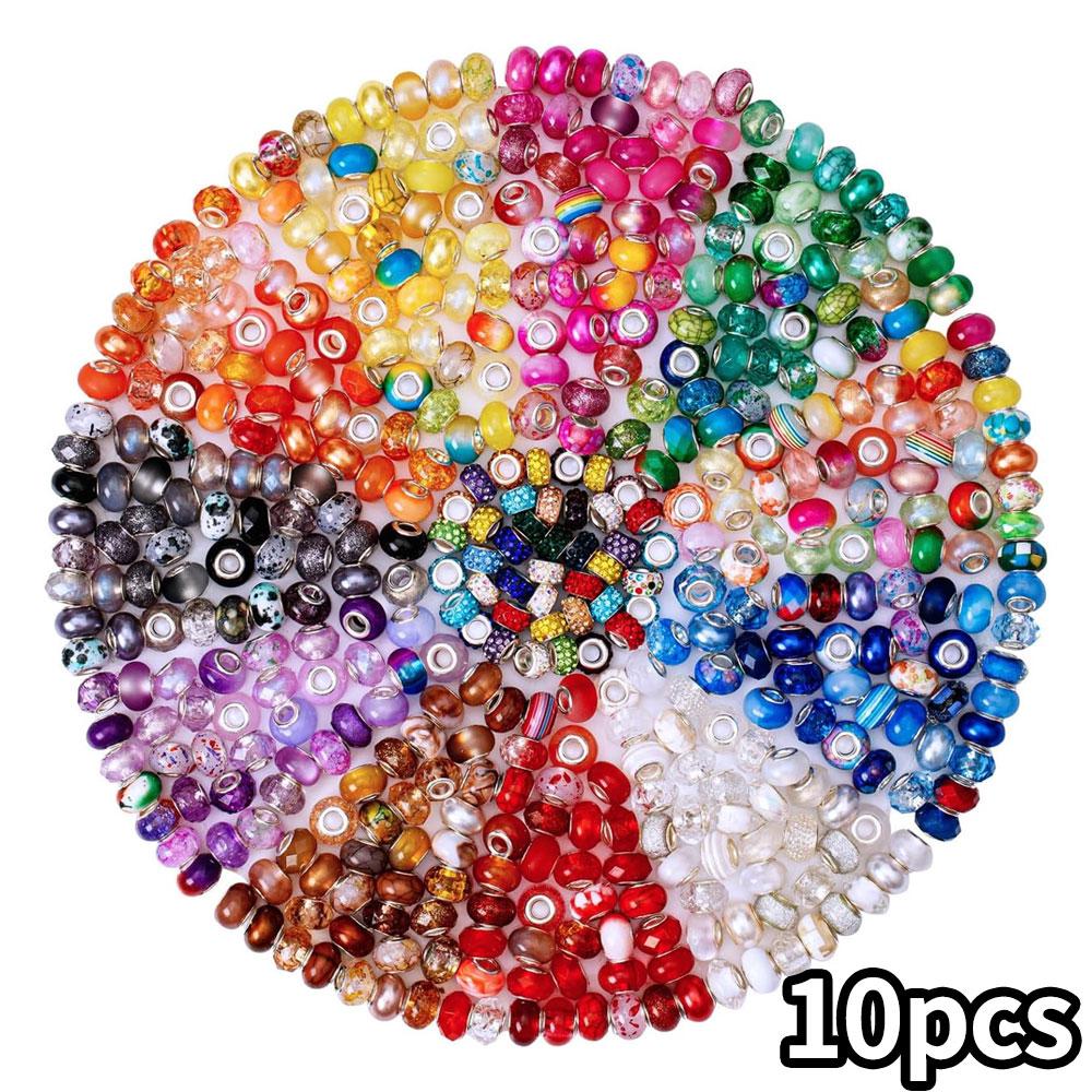 

10/20/30 шт. Материал смолы Радуга Европейский Большие Отверстия Бусины Массовая Изготовление Ювелирных Изделий Большой Отверстия Интервал Ремесло Бусины Изготовление Браслета Ожерелья DIY Ремесло 10pcs