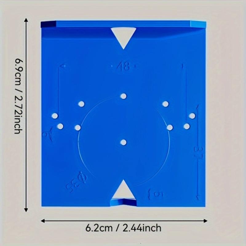 Dual Sided Cabinet Hinge Jig 2pcs for 35mm 40mm Concealed Hinges Precise Hole Positioning Lightweight Portable Drilling Aid
