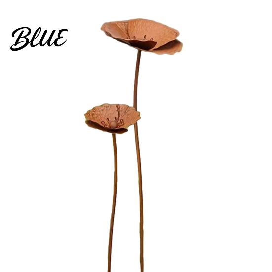 Accenti Floreali in Metallo per Patio 2 Pezzi Fiori Decorativi da Esterno Picchetti da Giardino Decorazione Fioriera