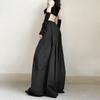 Fashion Ins Sexy Special-Interest Design Dark Wide-Leg Pants