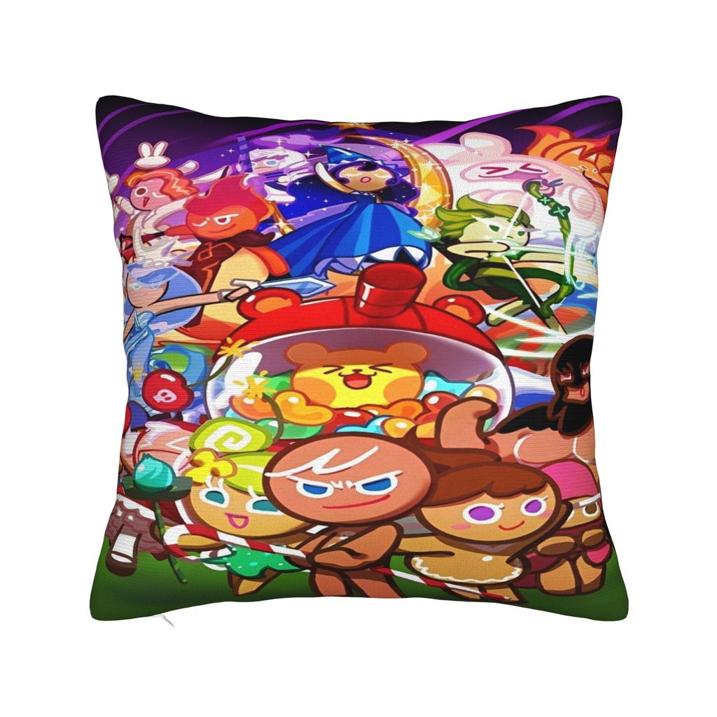Cookie Run Kingdom Printed Pillowcase Cushion Cover anime cartoon Pillow Covers New Style Home Decorations Zippered Multi Size