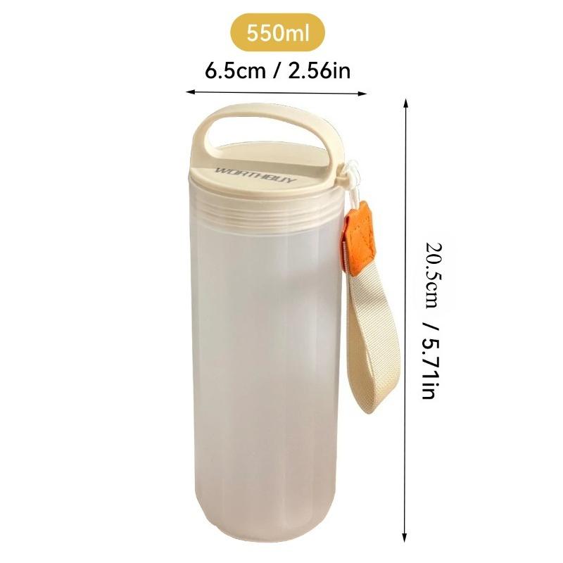 1Pcs Portable Plastic Water Bottle with Handle Leak Proof Heat Resistant Tumbler Travel Sport Drinking Cup for Kids Students