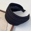 Korean-style Simple Wide-brimmed Striped Hair Clips and Headbands for Women   Hair BandsRetro High Cranial Top Pleated Headbands and Hair Accessories