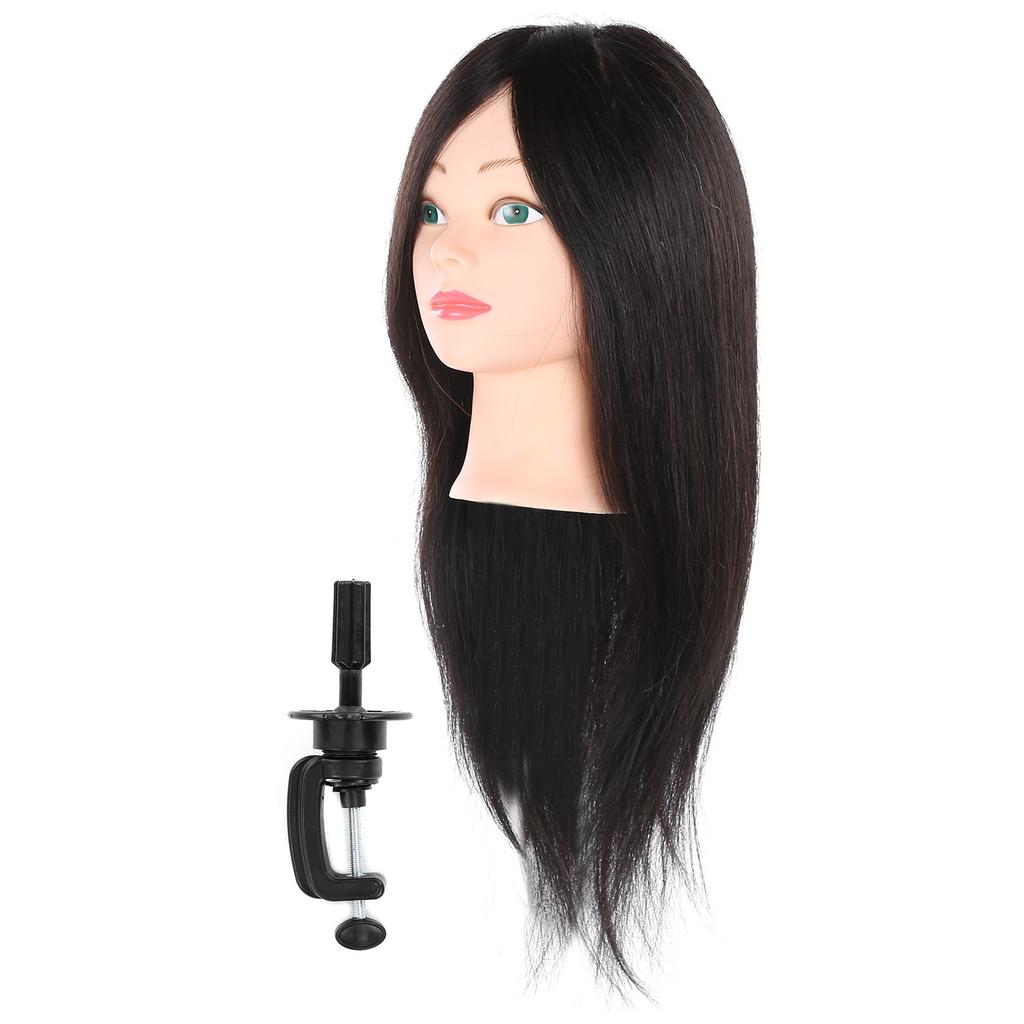 Echthaar-Mannequin-Kopf, Übungs-Friseur-Trainingskopf, Manikin-Kosmetik-Puppe