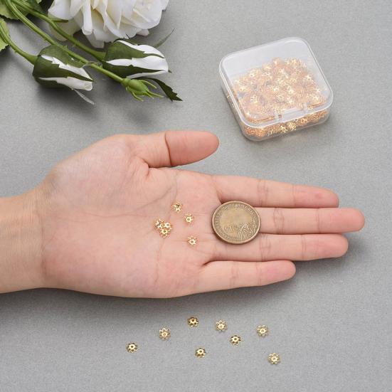 500 st 6 mm distanspärlor hattar mini polerade hårda multipla distanshattar