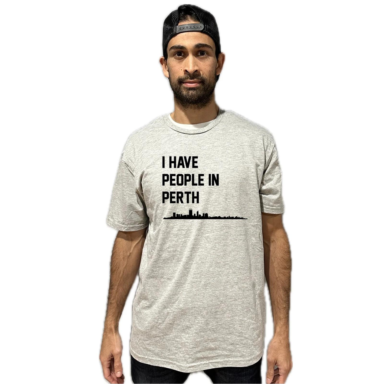 I Have People In Perth Australia Skyline T-Shirt L