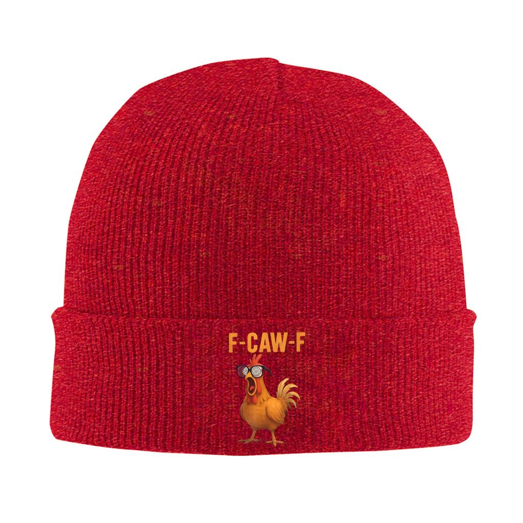 FCawF Chicken Funny Crazy Rooster Meme Humor Bonnet Hats Beanie Hats Spring Graphic Knit Hat Hip Hop Men Gym Head Wrap Cap