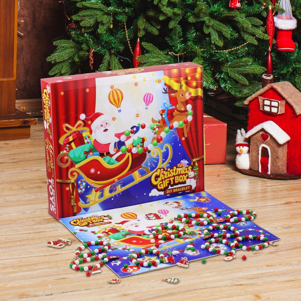 Christmas Countdown Calendar Surprise Tear-Down Toys DIY Beaded Children's Toy