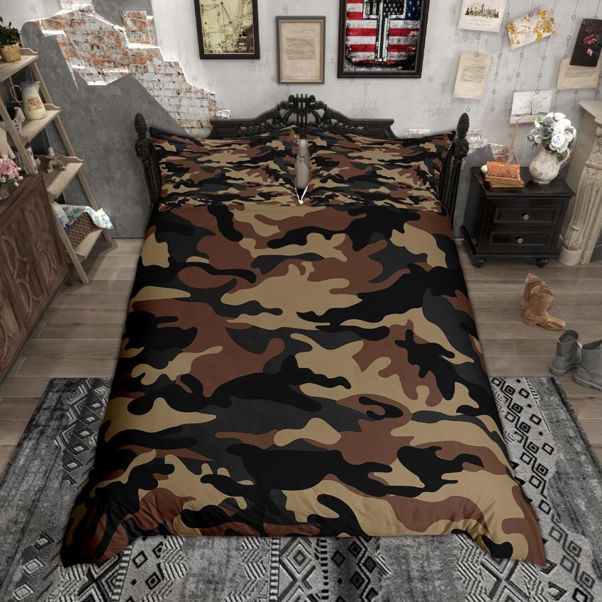 

Комплект пододеяльника Homewish с военным камуфляжем, Камуфляжный эстетичный комплект постельного белья, Современный абстрактный геометрический комплект пододеяльника DE XS 100x135cm 2pcs&set
