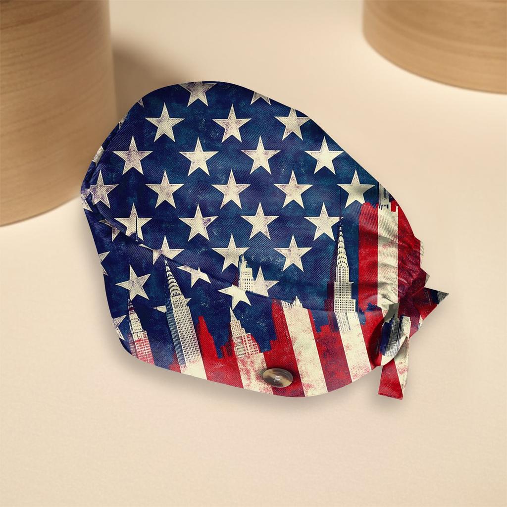 Pălărie de lucru cu imprimeu la modă, pălărie casual spălabilă, șapcă tip geantă