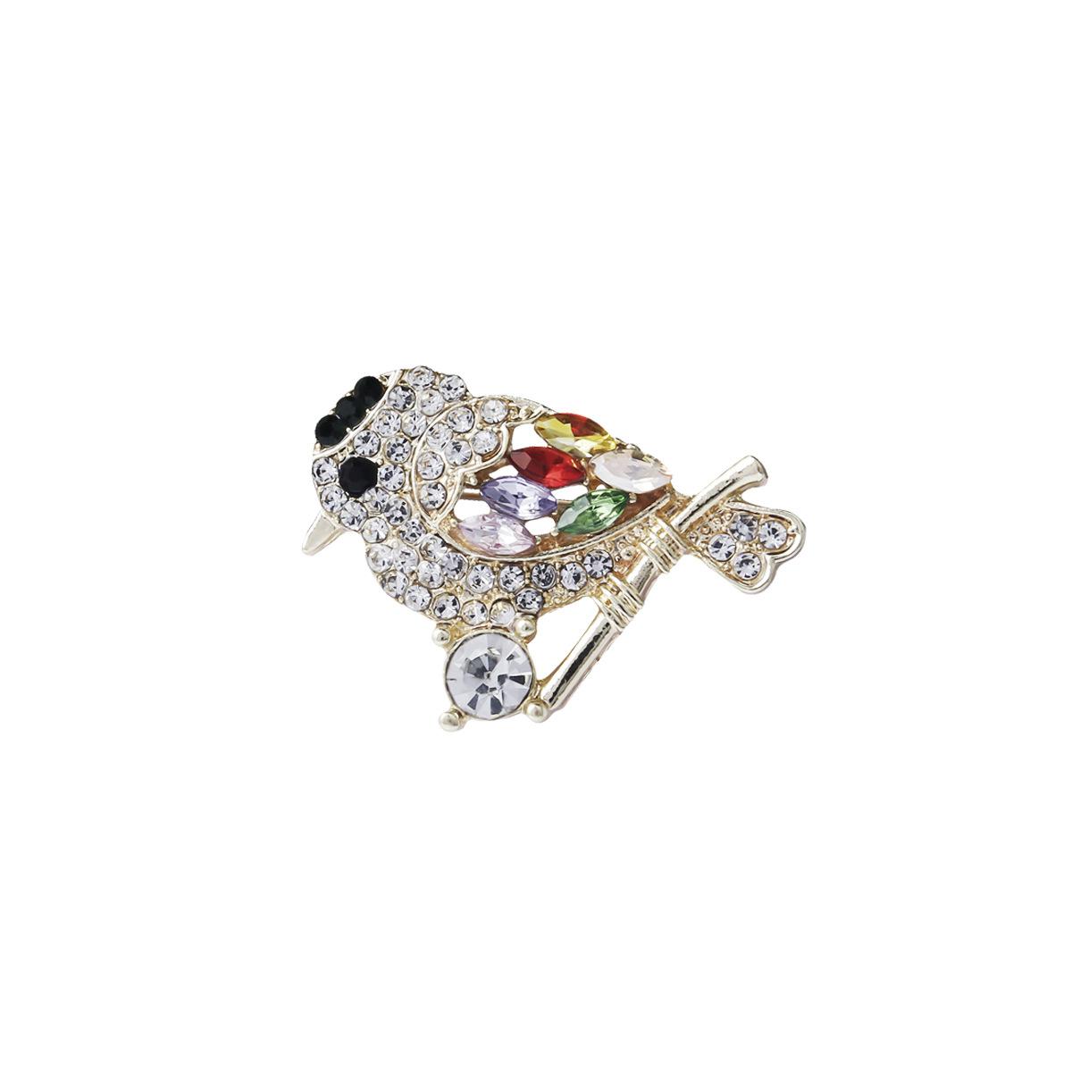 Magpie bird brooch high-end Japanese cute anti-light advanced sense personalized suit color pin corsage accessories
