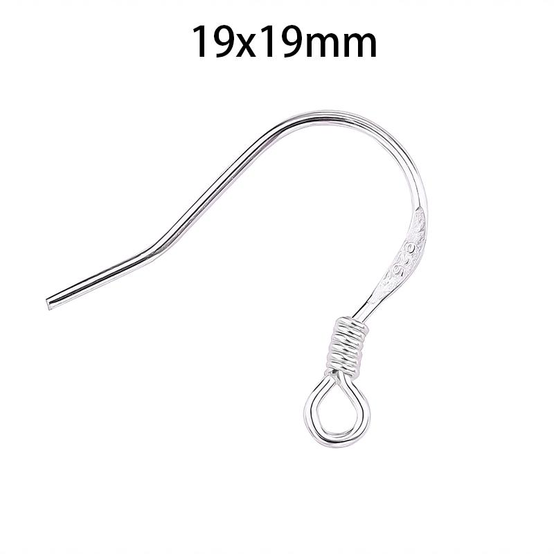 6pcs/pack Genuine 925 Sterling Silver Hook Ear Wire Hook Findings For DIY Jewelry Making Earring Accessories