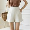 Women's High Waist Wide Leg Suit Shorts - Slimming, Versatile Casual Wear for All Seasons