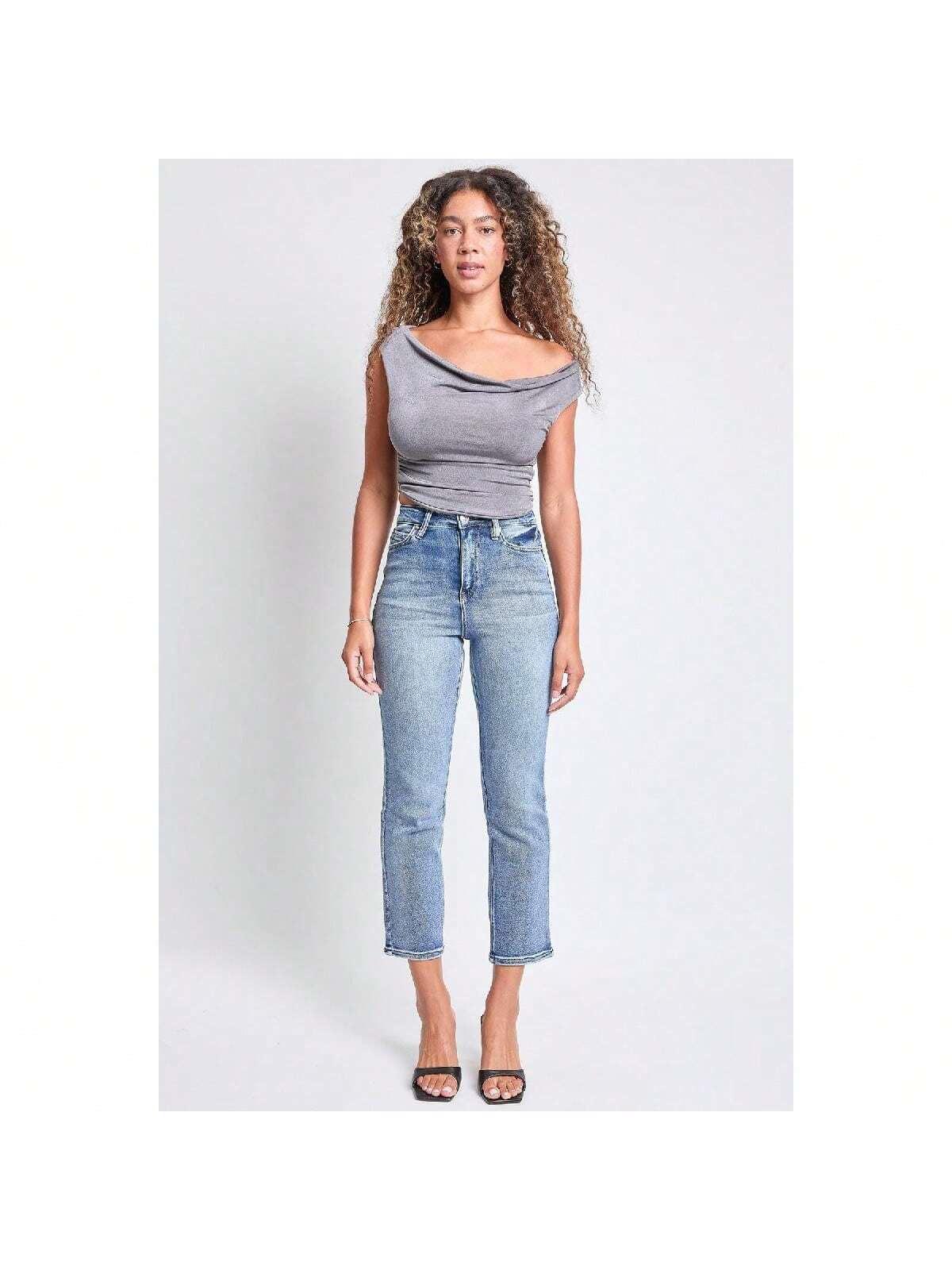 

Trendy European Women s Straight-Leg Jeans - 2026 Summer Collection XL светло-синий