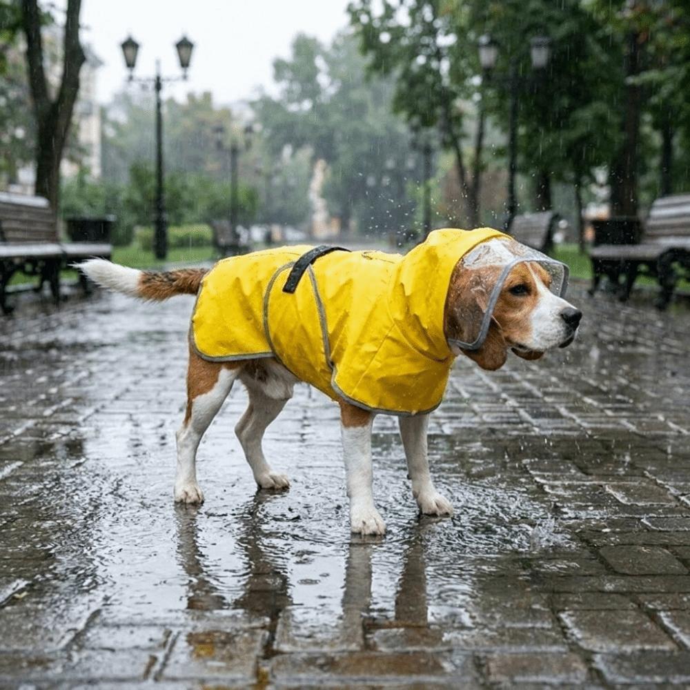 Windproof Dog Rain Cloak Reflective Pet Waterproof Cloak Waterproof Pet Clothes  Outdoor