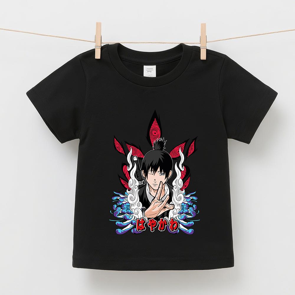 Chainsaw Man Aki Anime Print Boys Girls Cotton T Shirts Short Sleeve Summer Casual Kids Tee Top