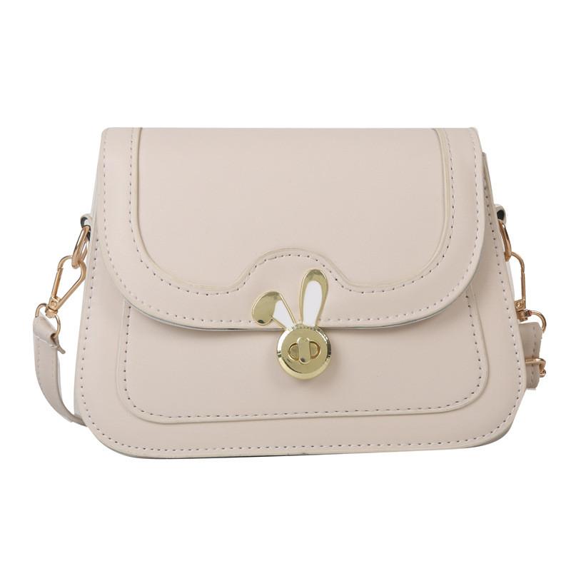 Street Style Small Square Pu Shoulder Bag With Lock Closure For Daily Casual Use