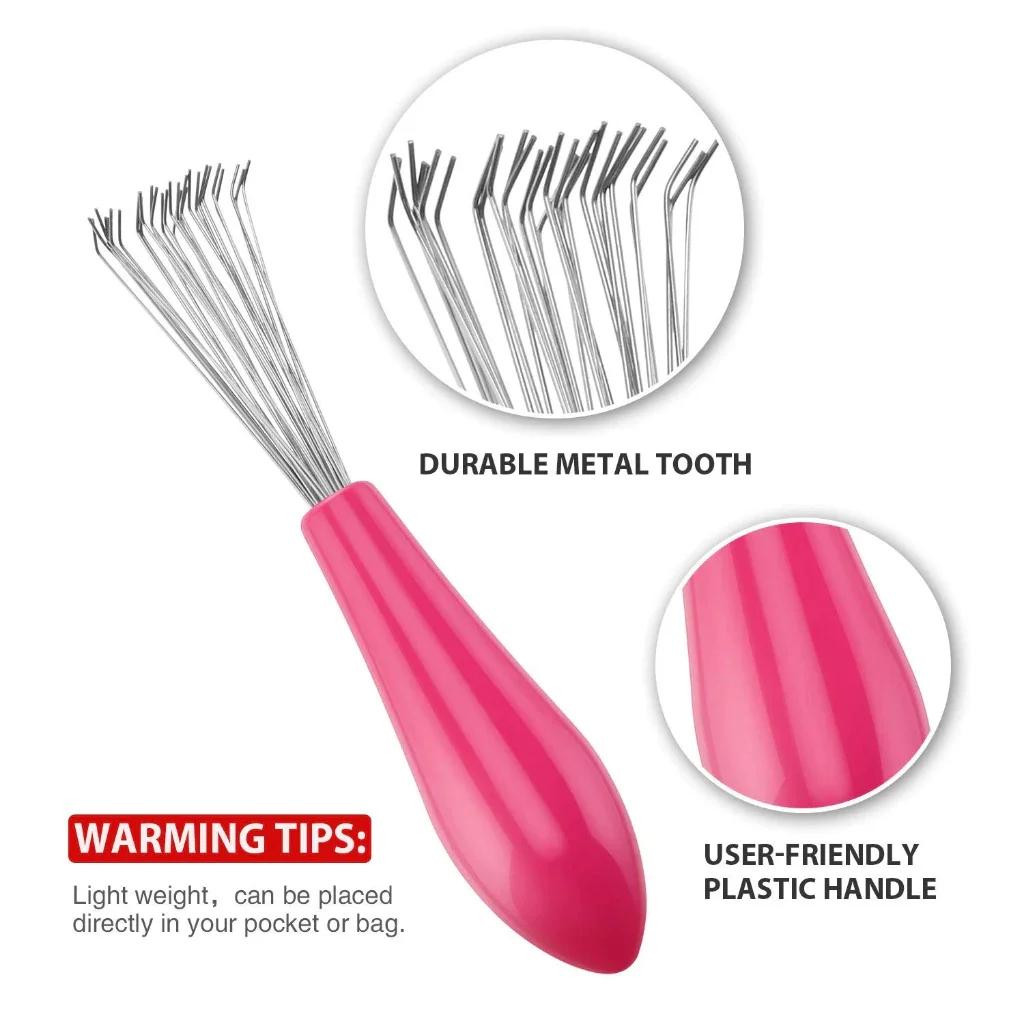 Comb Hair Brush Cleaner Plastic Handle Cleaning Brush Remover Embedded Beauty Tools Cleaning Products Cleaning Supplies