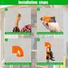 3 Pack Heavy Duty Metal Chainsaw Wall Mount with Tool-Free Installation Locking Mechanism Garage Storage Rack Vertical Organizer