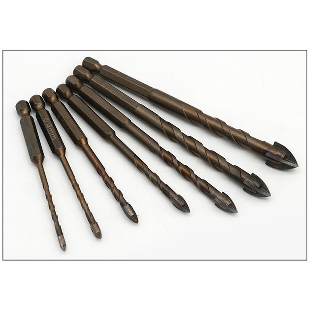 3-12mm Hexagonal Shank Helical Flute Tile Alloy Drill Bit Suitable For Efficient Drilling In Wood Plastic And Thin Metal
