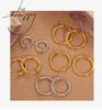Unisex Geometric Hoop Earrings - Trendy Cross-border Hip Hop Style
