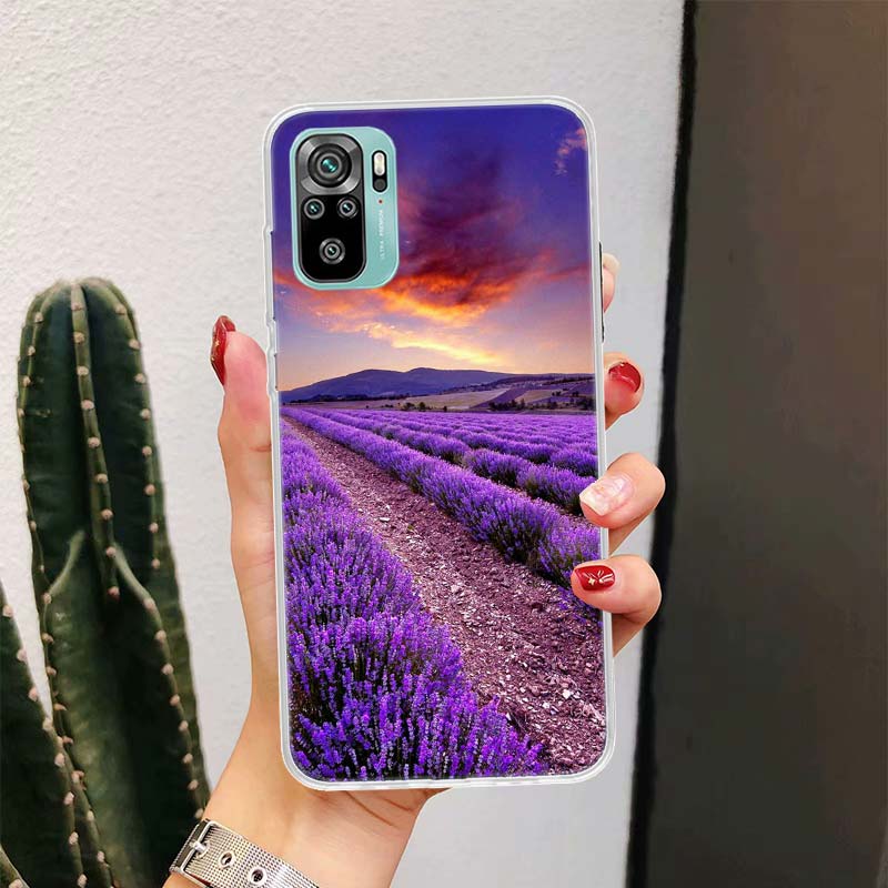 Purple Lavender Flowers Phone Case For Xiaomi Redmi Note 13 14 15 Pro Plus 12S 12 14S 11S 11E 10 10S 11 11T 5G 4G Cover Coque Re