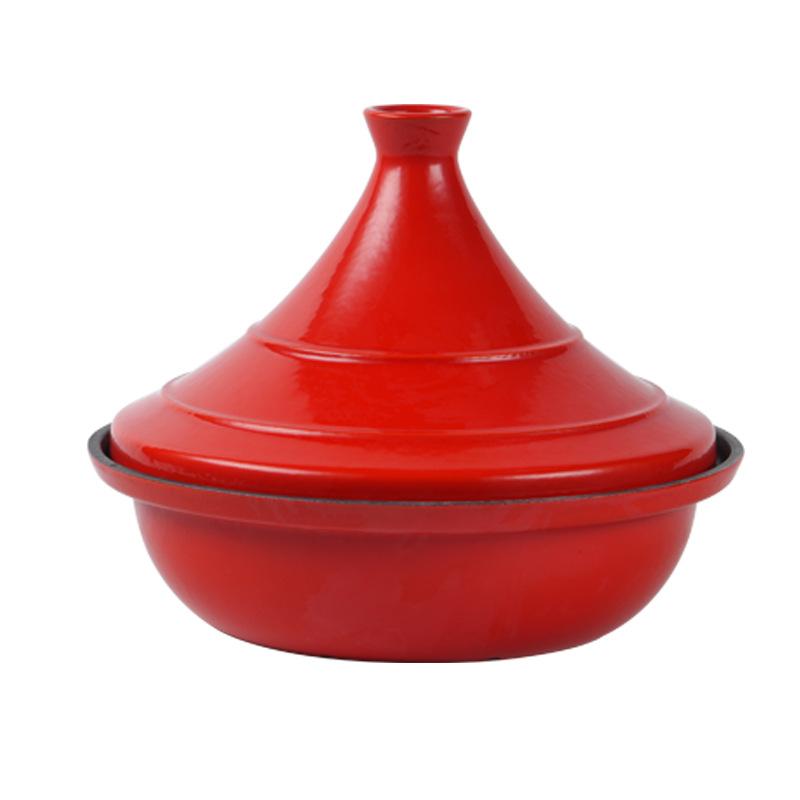 

2026 Tajine Marble Coating Nonstick Aluminum Electric Moroccan Tajine Cooking Pot 28cm красный
