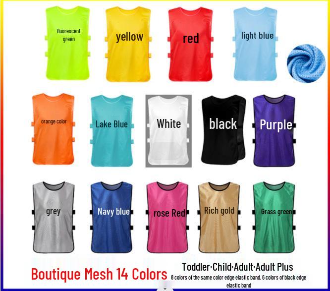 Team-Building Football Training Vest for Kids with Printable Number