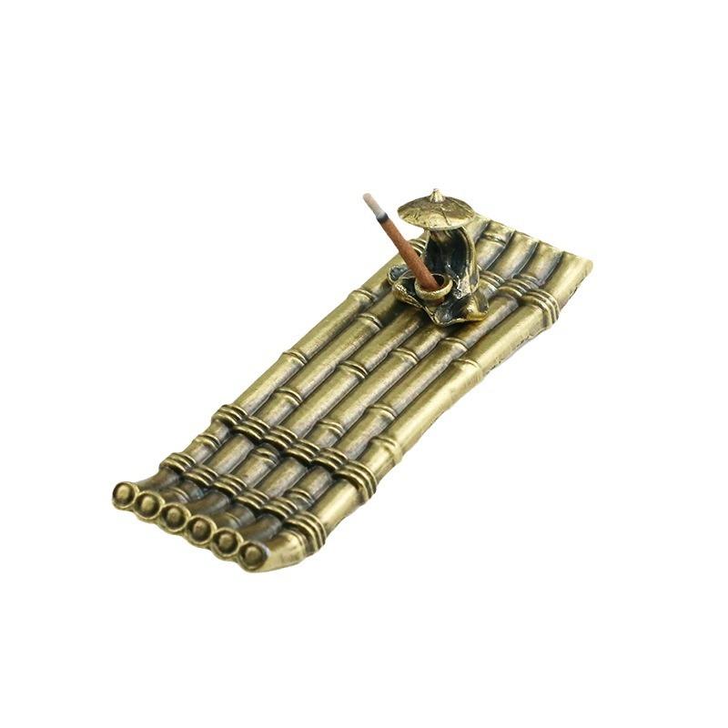

Alloy Bamboo Incense Sticks, Antique Brass Ocean Boats, Creative Awnings, Desktop Decorations, Home Décor зелёный