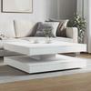 VidaXL 360-degree Rotating Coffee Table White 90x90x34.5 Cm, Side Table, Living Room Table, Modern Coffee Table, Table of 3321351