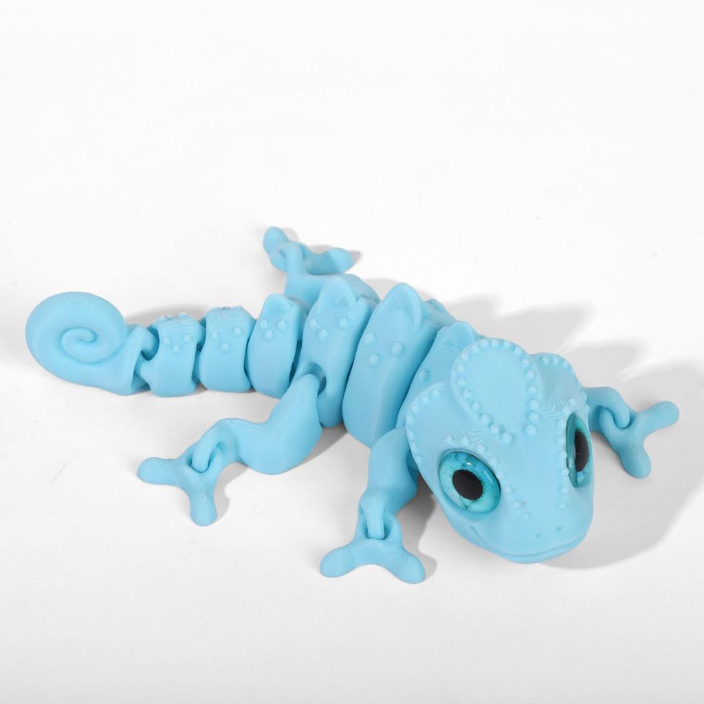 14cm 3D Printing Chameleon Toy Simulation Eyeball Chameleon Animal Model Figure Home Decoration Creative Toy Gifts