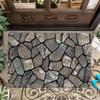 Bohemian Style Stone Patterned Welcome Floor Mat Floor Mat Elegant Stone Patterned Design Front Door Decoration Home Accessories