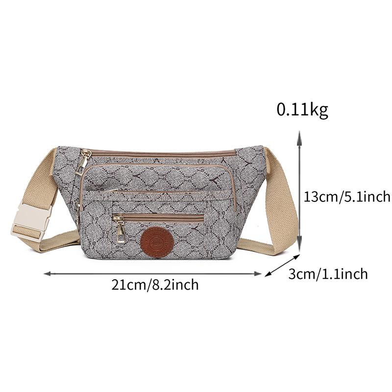 Modische Hüfttasche, Reißverschluss, geeignet für Outdoor-Aktivitäten, Crossbody-Sporttasche, lässige Umhängetasche, mehrschichtig c