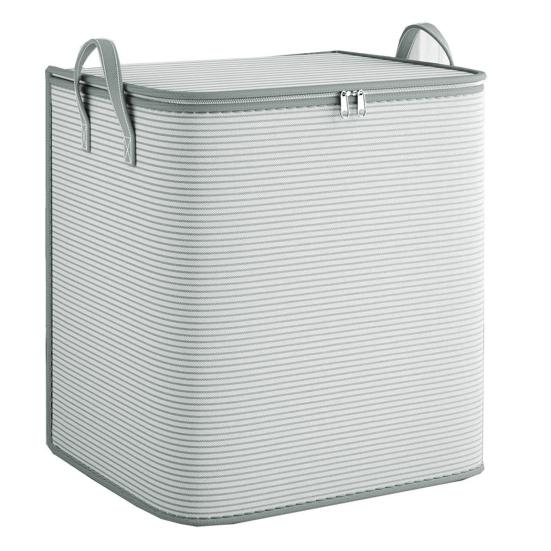 Foldable Clothes Storage Basket with Cover Zipper Closure Large Capacity Closet Organizer