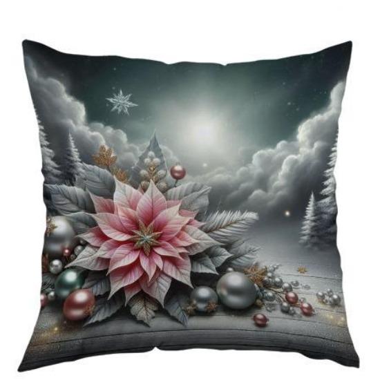 New Santa Claus Pillow Cover Polyester Printed Holiday Decoration Living Room Sofa Cushion Cover Bedroom Pillow