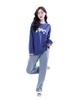 MiniZaru Long Sleeve Loungewear Pajama Set Size Women's (Blue, 228, Medium)