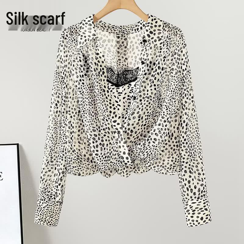 Women s Elegant Polka Dot Blouse S