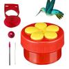 Flower Hummingbird Feeders, Outdoor Bird Feeders, Garden, Backyard, Pet Bird Feeders With Brush Drinker