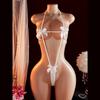 Sensual Lingerie Exotic One Piece Sexy Pajamas Full Body Transparent Binding And Halter Lace-Up Teddy Woman Bow Erotic Bodysuit