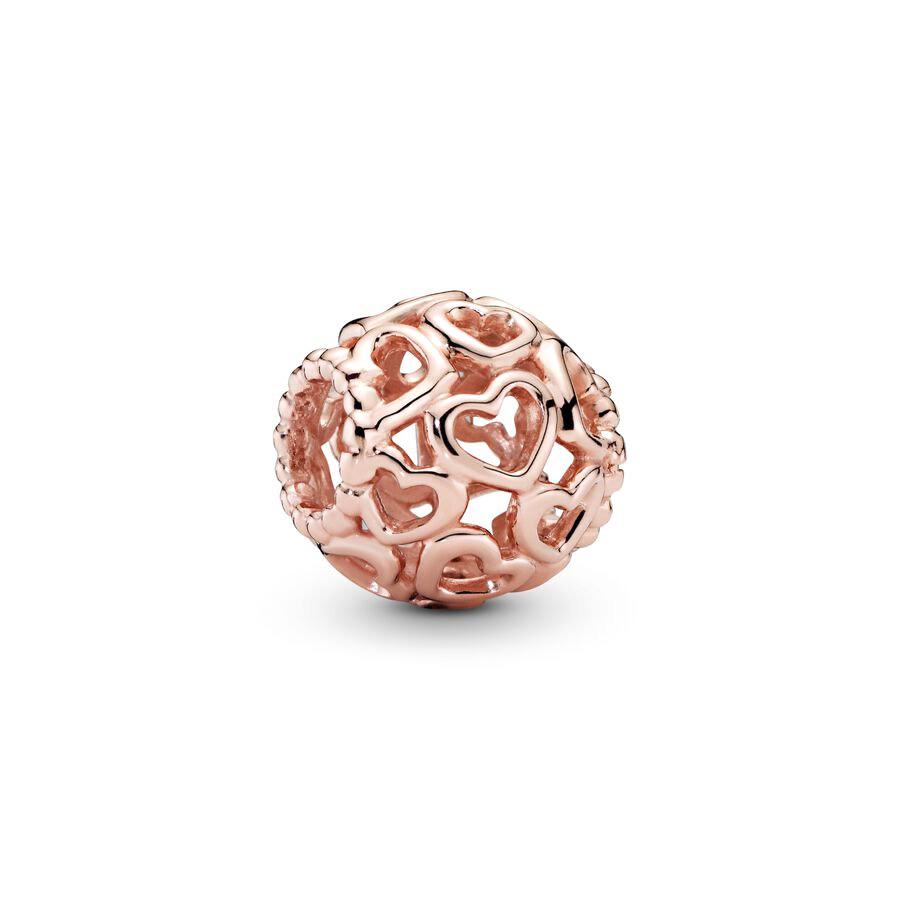 Miniso Sparking Rose Gold Plated Charm Bead Charms Dangle Authentic Compatible With copper Bracelets Necklaces Bead Ideal For Diy Jewellery Women Gift