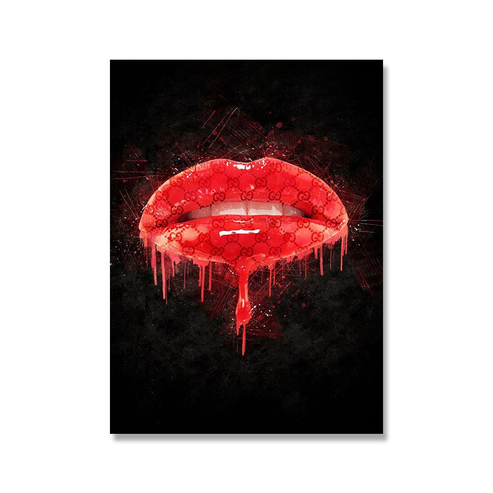 

Граффити модные сексуальные красные, белые губы принты холст картина настенные художественные картины для гостиной домашний декор плакат на скандинавскую тему Cuadros 21x30cm No Framed